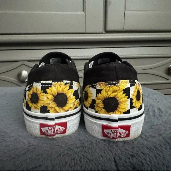 Women’s sunflower slip on vans - Picture 5 of 6